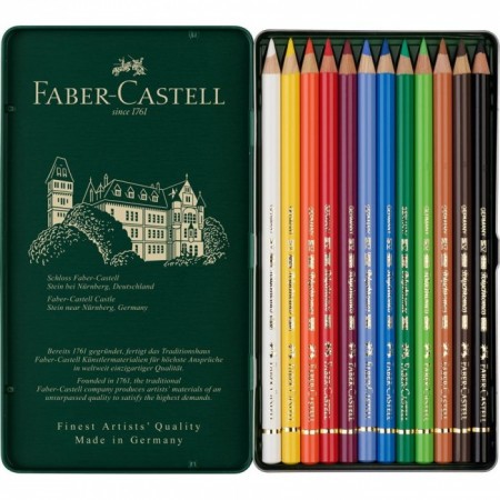 12-pieces Polychromos Colour Pencil Tin